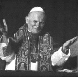 John Paul II appears on the balcony