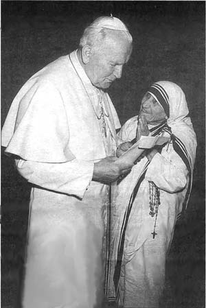 John Paul II and Mother Teresa