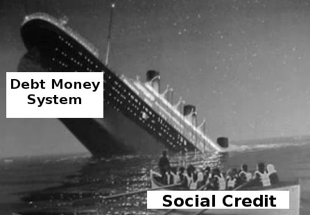Debt money system sinking