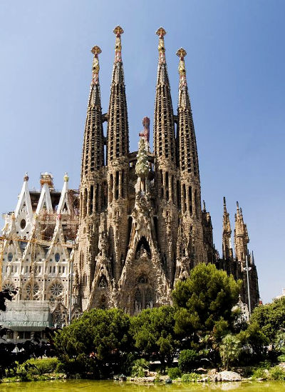 The Sagrada Familia facade