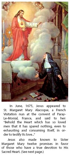 Jesus and saint Marguerite Mary Alacoque