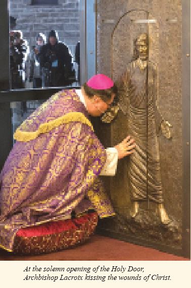 Archbishop Lacroix at Holy Door