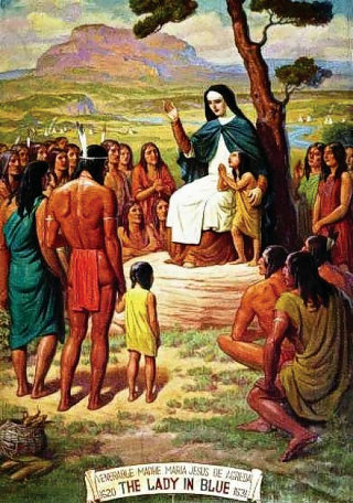 Maria of Agreda teaching the Indians